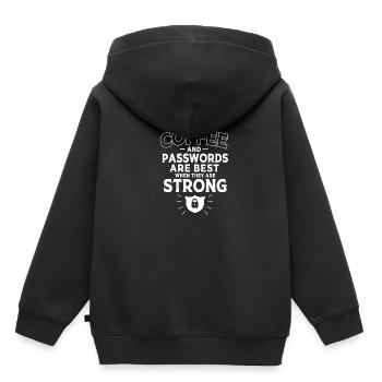 Cyber programmeur cybersécurité Hacker - Sweat Premium à capuche enfant bio - noir - Dos - AI Model Kid Male (0cm)