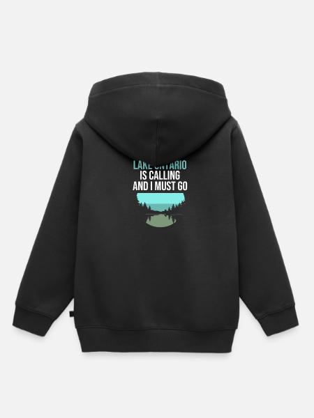 Great Lakes - Kinder Premium Organic Hoodie - Schwarz