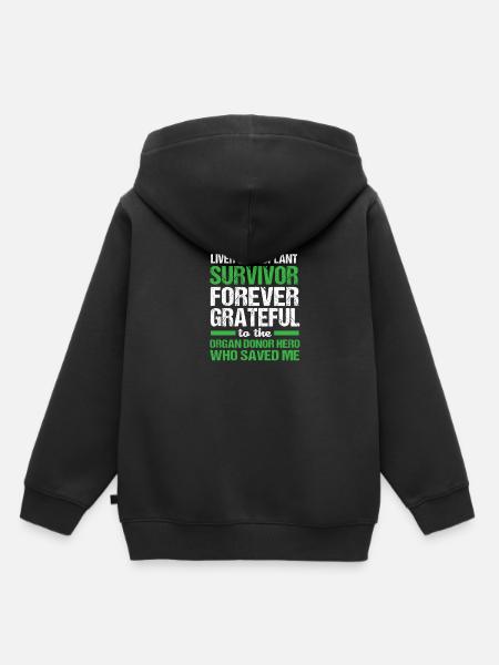Lebererkrankung - Kinder Premium Organic Hoodie - Schwarz