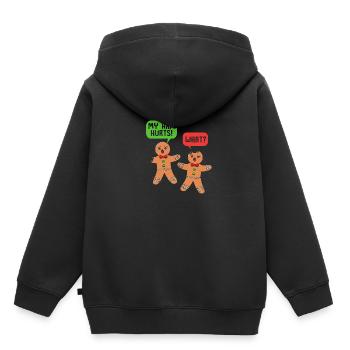 bonhomme en pain d’épice Coeur en pain d’épice Snacking en pain d’épice - Sweat Premium à capuche enfant bio - noir - Dos - AI Model Kid Male (0cm)