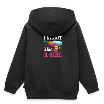 Pistolet à eau - Sweat Premium à capuche enfant bio - noir - Dos - AI Model Kid Male (0cm)