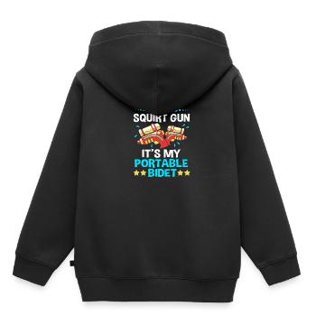 Pistolet à eau - Sweat Premium à capuche enfant bio - noir - Dos - AI Model Kid Male (0cm)