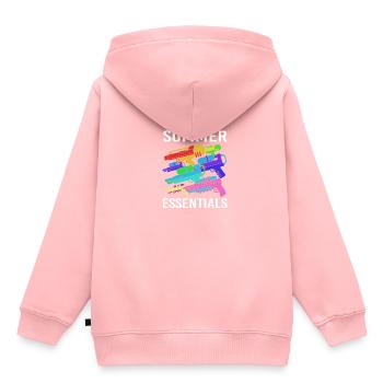 Wasserpistole - Kinder Premium Organic Hoodie - Rosa - Hinten - AI Model Kid Female (0cm)