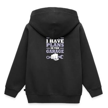 Autofahrer - Kinder Premium Organic Hoodie - Schwarz - Hinten - AI Model Kid Male (0cm)
