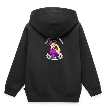 Maladie auto-immune - Sweat Premium à capuche enfant bio - noir - Dos - AI Model Kid Male (0cm)