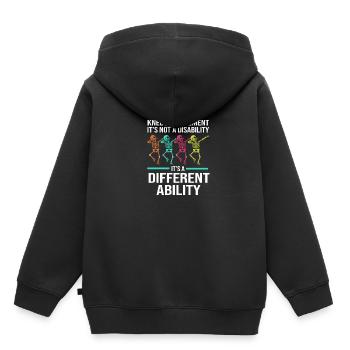 Knie Operation - Kinder Premium Organic Hoodie - Schwarz - Hinten - AI Model Kid Male (0cm)