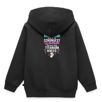 Chirurgie du genou - Sweat Premium à capuche enfant bio - noir - Dos - AI Model Kid Male (0cm)
