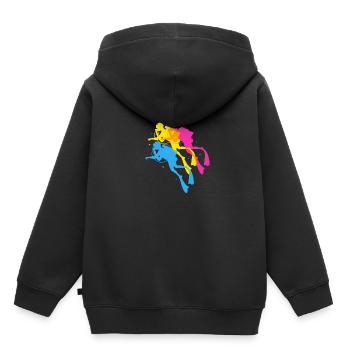 Dive - Kids Premium Organic Hoodie - black - Back - AI Model Kid Male (0cm)
