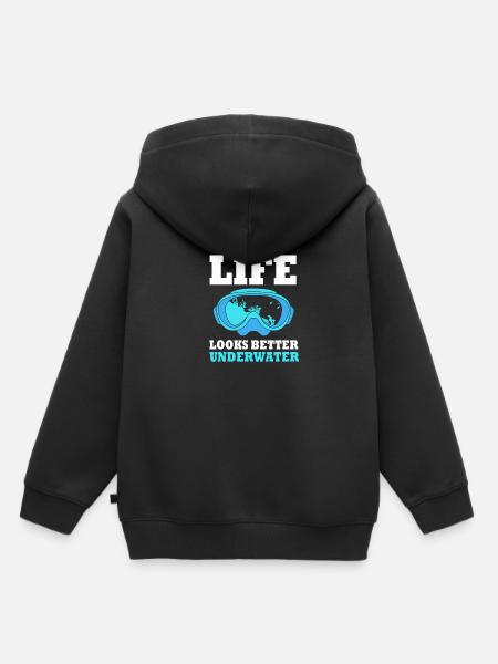 Tauchen - Kinder Premium Organic Hoodie - Schwarz