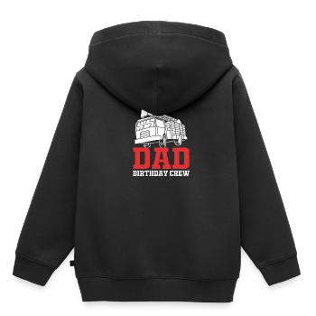 Feuerwehrauto Kindergeburtstag - Kinder Premium Organic Hoodie - Schwarz - Hinten - AI Model Kid Male (0cm)