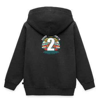 Feuerwehrauto Kindergeburtstag - Kinder Premium Organic Hoodie - Schwarz - Hinten - AI Model Kid Male (0cm)
