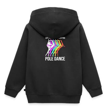 Pole Dance - Kinder Premium Organic Hoodie - Schwarz - Hinten - AI Model Kid Male (0cm)