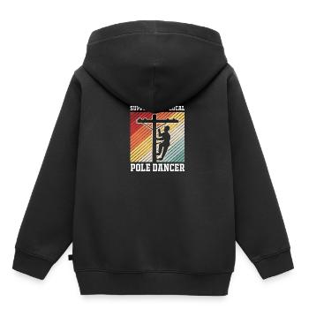 Pole Dance - Kinder Premium Organic Hoodie - Schwarz - Hinten - AI Model Kid Male (0cm)