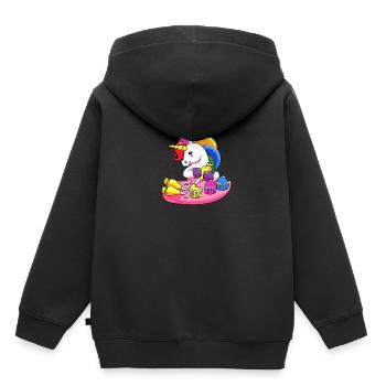 Gâteau Tartelette Décoration Gâteau - Sweat Premium à capuche enfant bio - noir - Dos - AI Model Kid Male (0cm)