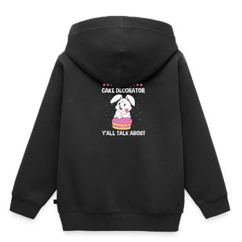 Gâteau Tartelette Décoration Gâteau - Sweat Premium à capuche enfant bio - noir - Dos - AI Model Kid Male (0cm)
