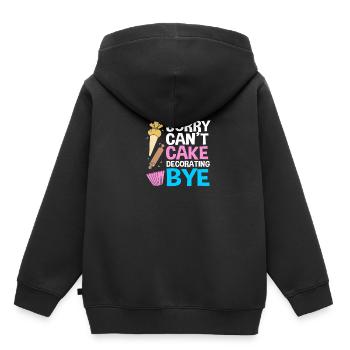 Gâteau Tartelette Décoration Gâteau - Sweat Premium à capuche enfant bio - noir - Dos - AI Model Kid Male (0cm)