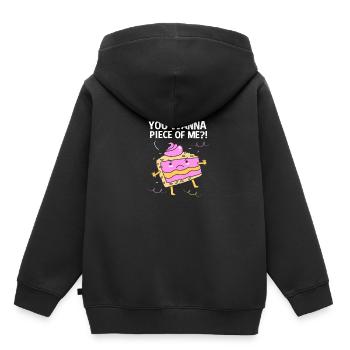 Gâteau Tartelette Décoration Gâteau - Sweat Premium à capuche enfant bio - noir - Dos - AI Model Kid Male (0cm)