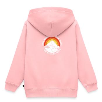 Trail running - Kids Premium Organic Hoodie - rose - Back - AI Model Kid Female (0cm)