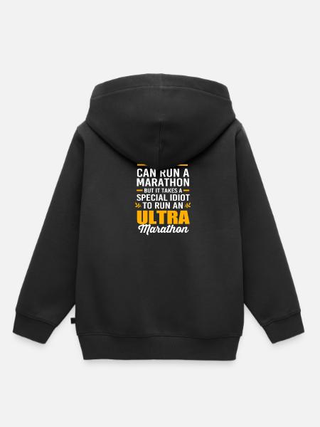 Marathon Marathonläufer - Kinder Premium Organic Hoodie - Schwarz