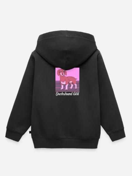 Dackel - Kinder Premium Organic Hoodie - Schwarz