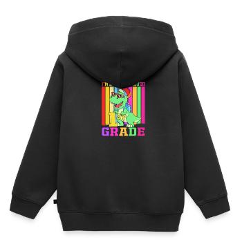 Erstklässler - Kinder Premium Organic Hoodie - Schwarz - Hinten - AI Model Kid Male (0cm)