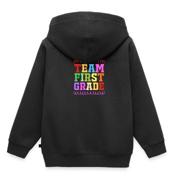 Erstklässler - Kinder Premium Organic Hoodie - Schwarz - Hinten - AI Model Kid Male (0cm)