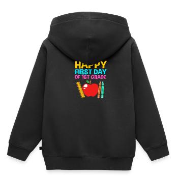 Erstklässler - Kinder Premium Organic Hoodie - Schwarz - Hinten - AI Model Kid Male (0cm)