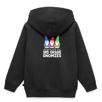 3. Klasse - Kinder Premium Organic Hoodie - Schwarz - Hinten - AI Model Kid Male (0cm)