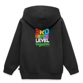 3. Klasse - Kinder Premium Organic Hoodie - Schwarz - Hinten - AI Model Kid Male (0cm)