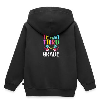 3. Klasse - Kinder Premium Organic Hoodie - Schwarz - Hinten - AI Model Kid Male (0cm)