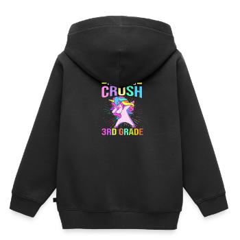 3. Klasse - Kinder Premium Organic Hoodie - Schwarz - Hinten - AI Model Kid Male (0cm)