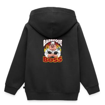 Barbecue Patron Barbecue Party Hommes d’humour Grillen - Sweat Premium à capuche enfant bio - noir - Dos - AI Model Kid Male (0cm)