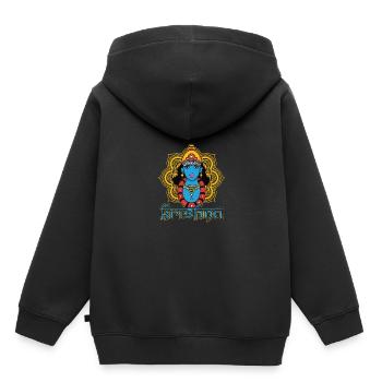 Krishna Hindu-Gott - Kinder Premium Organic Hoodie - Schwarz - Hinten - AI Model Kid Male (0cm)