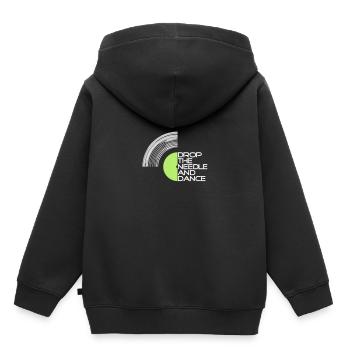Vinyle - Sweat Premium à capuche enfant bio - noir - Dos - AI Model Kid Male (0cm)