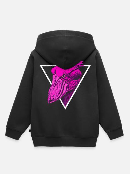 Schuhschnabel Vogel - Kinder Premium Organic Hoodie - Schwarz