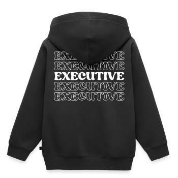 Executive Leader Chief Head Supervisor Manager - Kinder Premium Organic Hoodie - Schwarz - Hinten - AI Model Kid Male (0cm)