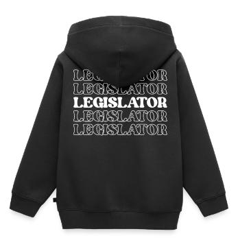 Membre du Congrès, Député, Législateur, Législateur - Sweat Premium à capuche enfant bio - noir - Dos - AI Model Kid Male (0cm)