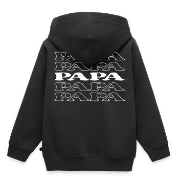 Papa Papa Vater Pop Alter Mann - Kinder Premium Organic Hoodie - Schwarz - Hinten - AI Model Kid Male (0cm)