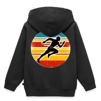 Sprinter - Track And Field - Kids Premium Organic Hoodie - black - Back - AI Model Kid Male (0cm)