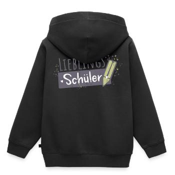 Lieblingsschüler Schule Lehrer Sprüche Geschenk - Kinder Premium Organic Hoodie - Schwarz - Hinten - AI Model Kid Male (0cm)