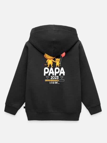 Papa 2023 Loading - Kinder Premium Organic Hoodie - Schwarz