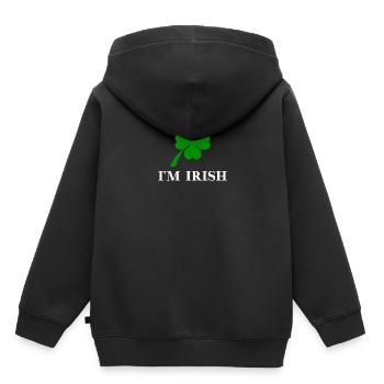 Kiss me, I'm Irish Kleeblatt Geschenkidee Irland - Kinder Premium Organic Hoodie - Schwarz - Hinten - AI Model Kid Male (0cm)