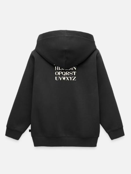 ABC Geschenkidee Alphabet - Kinder Premium Organic Hoodie - Schwarz