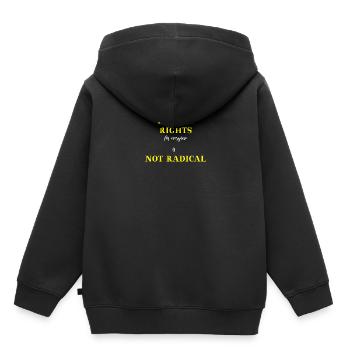 Human Rights Geschenkidee Menschenrechte - Kinder Premium Organic Hoodie - Schwarz - Hinten - AI Model Kid Male (0cm)