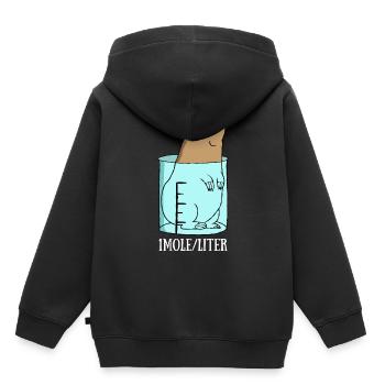 chimie - Sweat Premium à capuche enfant bio - noir - Dos - AI Model Kid Male (0cm)