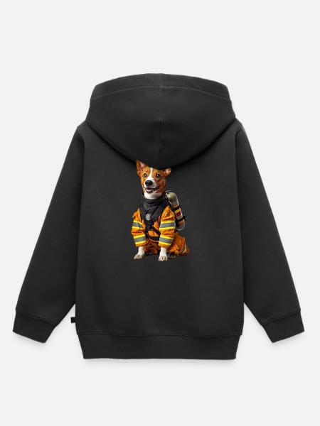 Basenji - Kinder Premium Organic Hoodie - Schwarz
