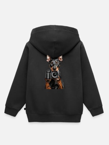 Dobermann - Kinder Premium Organic Hoodie - Schwarz