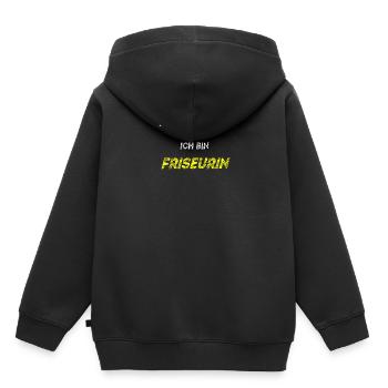 Lasst mich durch, ich bin FRISEURIN Geschenkidee - Kinder Premium Organic Hoodie - Schwarz - Hinten - AI Model Kid Male (0cm)