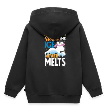 Antarctica where the ice never melts Expedition - Kids Premium Organic Hoodie - black - Back - AI Model Kid Male (0cm)