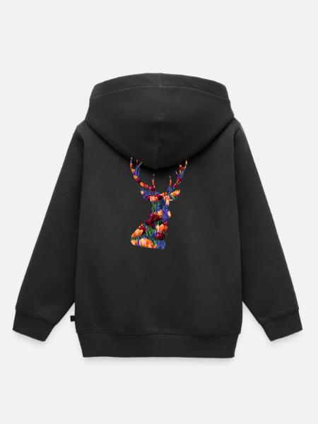 animal - Sweat Premium à capuche enfant bio - noir